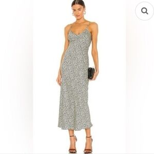 All Saints Bryony Ditsy Floral Print Slip Maxi Dress